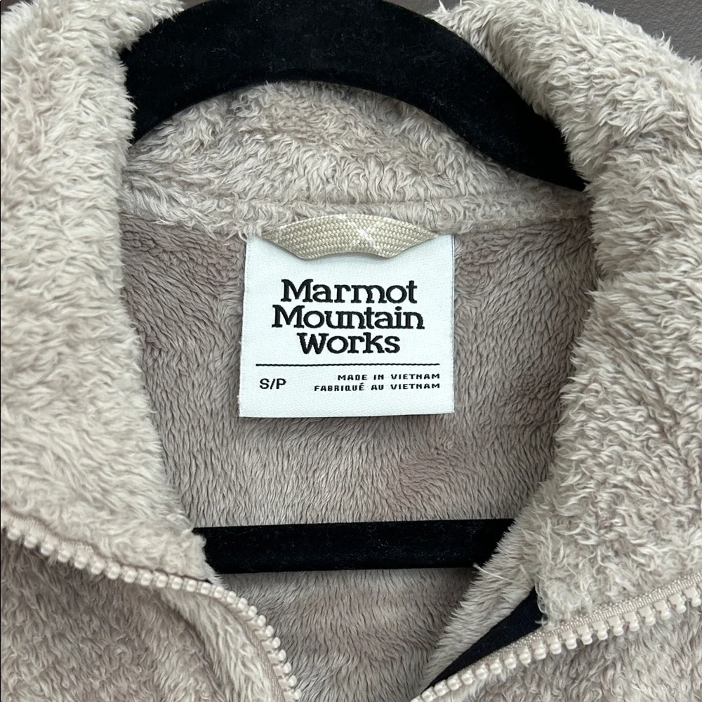Marmot Women’s Cream Sherpa Fleece Jacket Full Zip Size S - Picture 2 of 5